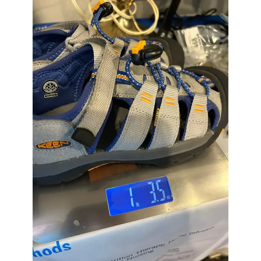 KEEN Newport H2 Hiking Water Sandals Kids Gray Blue Orange Size 4 EU 36 Outdoors